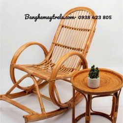 Ghế bập bênh mây tre đan nhỏ gọn