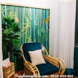 Ghế mây tự nhiên cho nail spa