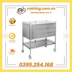 Xe đẩy y tế được làm bằng inox 304