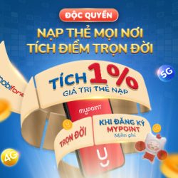 MyPoint: Nạp thẻ mọi nơi - Tích điểm trọn đời