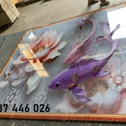 Gạch tranh trên tường 3d đẹp phòng khách HP092833