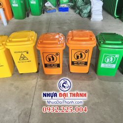 Thùng rác 60 Lít nhựa dẻo HDPE ( Nhiều màu lựa chọn)