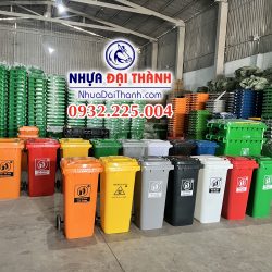 Thùng rác 120 Lít Nhựa nguyên sinh HDPE chất lượng