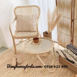 Ghế mây đơn mắt cáo