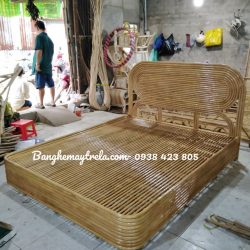 Giường mây tre đan phòng ngủ