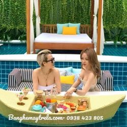 Khay nổi đồ ăn hình thuyền