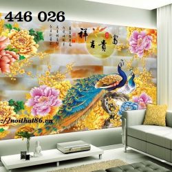 Tranh gạch đôi chim công tuyệt đẹp HP098272