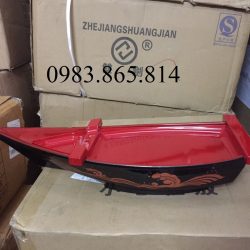 thuyền nhựa abs, thuyền nhựa đỏ đen, thuyền nhựa nhà hàng nhật