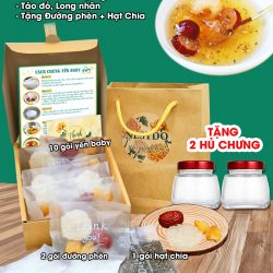 Hộp yến Baby mix sẵn nguyên liệu chưng 10 gói