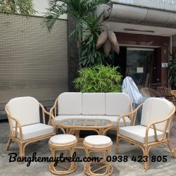 Sofa mây phòng khách đơn giản hiện đại