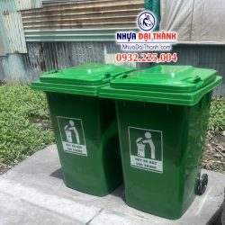 Thùng rác 360 Lít nhựa HDPE nguyên sinh-Chất lượng
