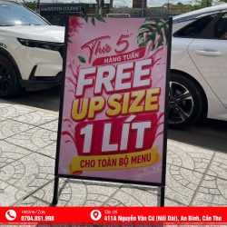 STANDEE MENU CHÂN CHỮ A GÁP GỌN