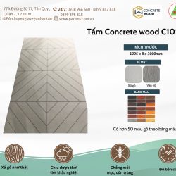 Tấm ốp tường gỗ xi măng Concrete Wood - C101 - P&A cung cấp lắp đặt
