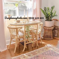 Bàn ghế mây cà phê
