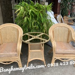Ghế mây lưng mắt cáo