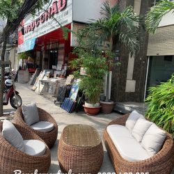 Sofa sò nhựa giả mây giá rẻ