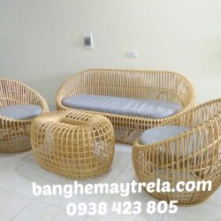 Bàn ghế sofa trứng mây tự nhiên