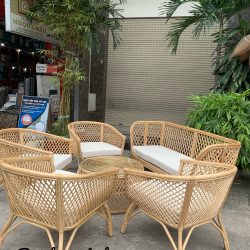 Bàn ghế sofa mây hiện đại phòng khách