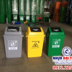 Thùng rác 60 lít nắp Push tiện dụng