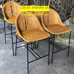 Ghế quầy bar mây tự nhiên , ghế quầy bar nhựa giả mây giá rẻ
