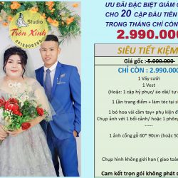 16.5.2 SIÊU ƯU ĐÃI THÁNG 5 - CHỈ 1.800.000/ 1 CẶP ĐỒ CƯỚI