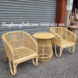 Bộ bàn ghế mây uống trà phòng ngủ