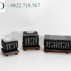 bếp nướng: được làm từ gang đúc phong cách nhật, bếp nướng để bàn nhỏ gọn phù h