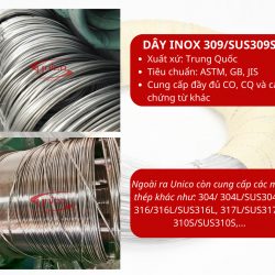 Dây inox 309/SUS309S - Unico Steel