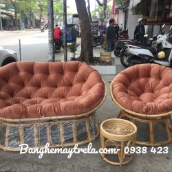 Ghế mây papasan đôi nằm thư giãn