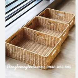 Khay nhựa giả mây để đồ