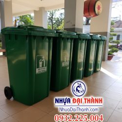 Thùng rác 240L loại dày 15kg Nhựa nguyên sinh HDPE chất lượng