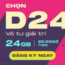 Gói D24 MobiFone có 24GB data tốc độ cao mỗi ngày chỉ 20K