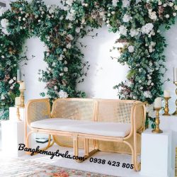 Ghế sofa mây vuông lưới mắt cáo