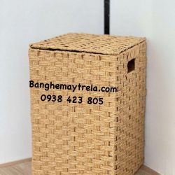 Giỏ đựng đồ vuông mây nhựa