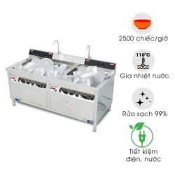Máy rửa bát công nghiệp chậu đôi