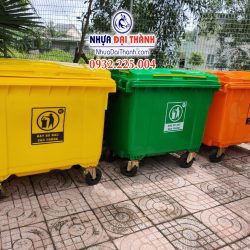 Thùng rác nhựa 660L HDPE Chất lượng-Nhựa Đại Thành