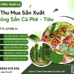 Phần mềm tính quy chuẩn, mua bán Cafe, Tiêu và Phân bón
