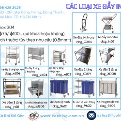 [cksg] xe đẩy inox 304