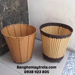 Thùng đựng đồ khung sắt đan nhựa giả mây