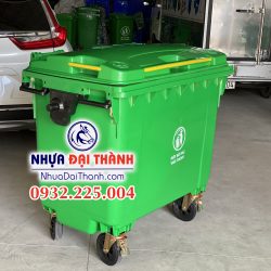 Thùng rác 660 Lít, loại lớn nhựa nguyên sinh chất lượng