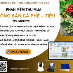 Phần mềm quản lý thu mua, quy chuẩn, sản xuất Cà Phê, Hồ Tiêu