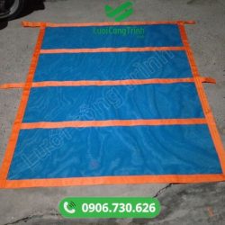Lưới công trình nhận gia công lưới PVC may viền bấm khuy