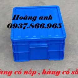 Thùng B8 chất lượng, thùng đặc- sóng nhựa bít- khay nhựa có nắp