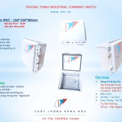 Tủ điện trường thịnh – boxco, 150x150x90, nhựa  abs, chống thấm nước ip 67, có c