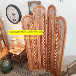 Vách ngăn phòng mây đan, bình phong mây tự nhiên giá rẻ