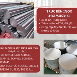 Trục rèn inox 316L/ SUS316L - Unico Steel