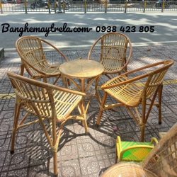 Bàn ghế sò mây cafe giá rẻ