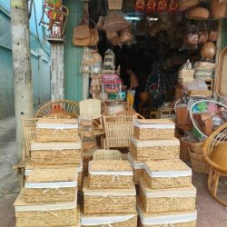 Giỏ chữ nhật đựng đồ mây tre đan