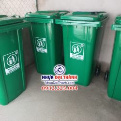 Thùng rác nhựa 240 lít loại dày 13kg-Nhựa Đại Thành
