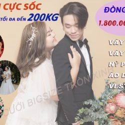 Khuyến Mãi chỉ từ 1.800.000/ cặp Hỷ Phục Cưới Dâu Rể Bigsize [16/4]